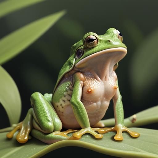 Frog with Exaggerated Lips