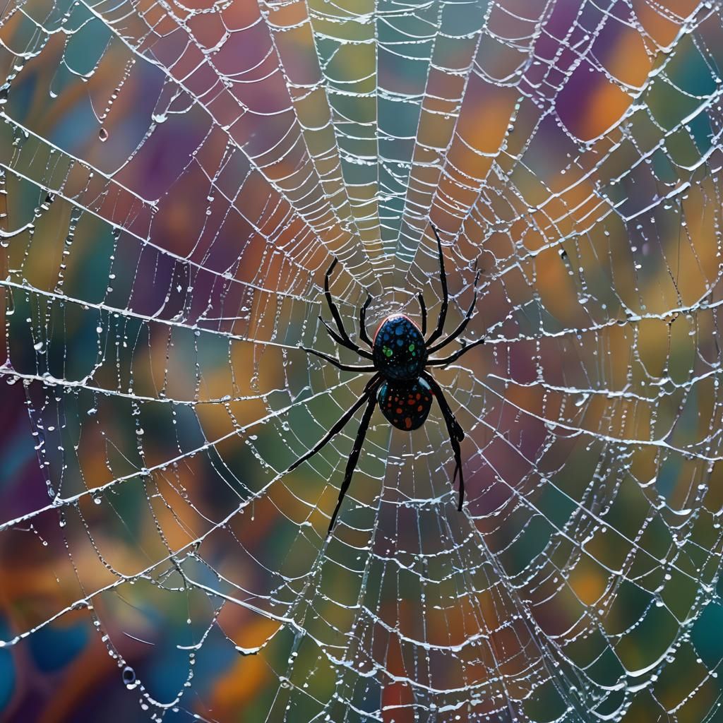 Abstract Expressionism: Person in Spider Web