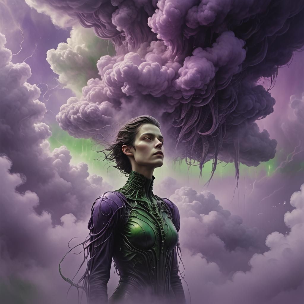 Ethereal Androgynous Being in Vast Dreamscape