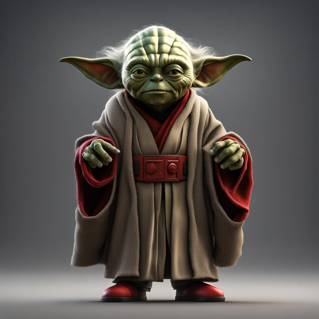 Yoda as Goldorak: Hyperrealistic Digital Art