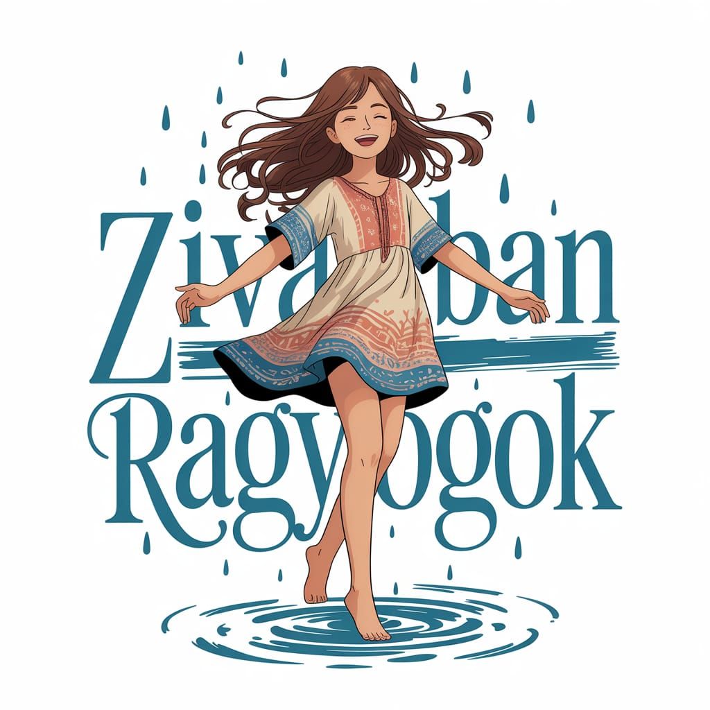 Bohemian Girl Dancing in Summer Rain, Anime Style