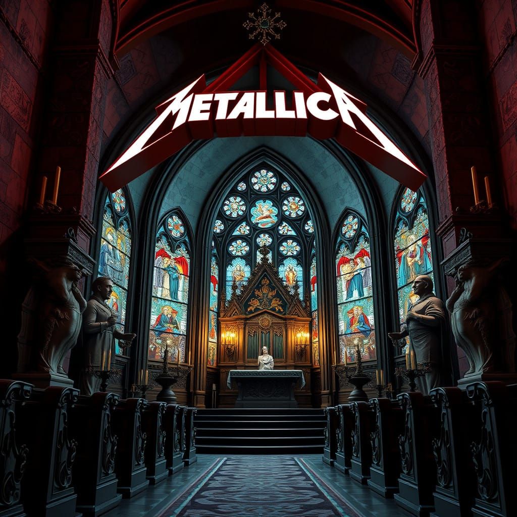 A Metallica themed Wedding Chapel in Las Vegas. Our love sto...