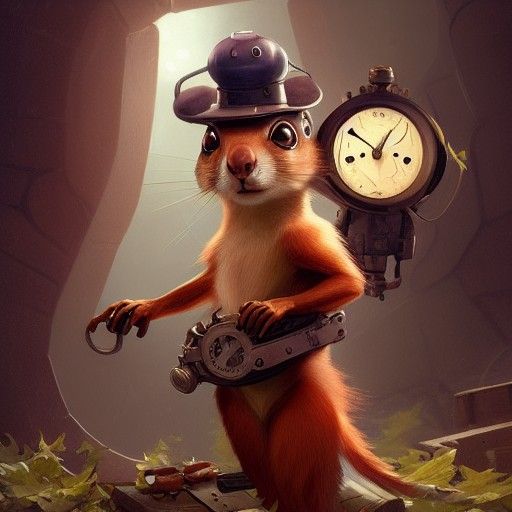 cute steampunk Squirrel