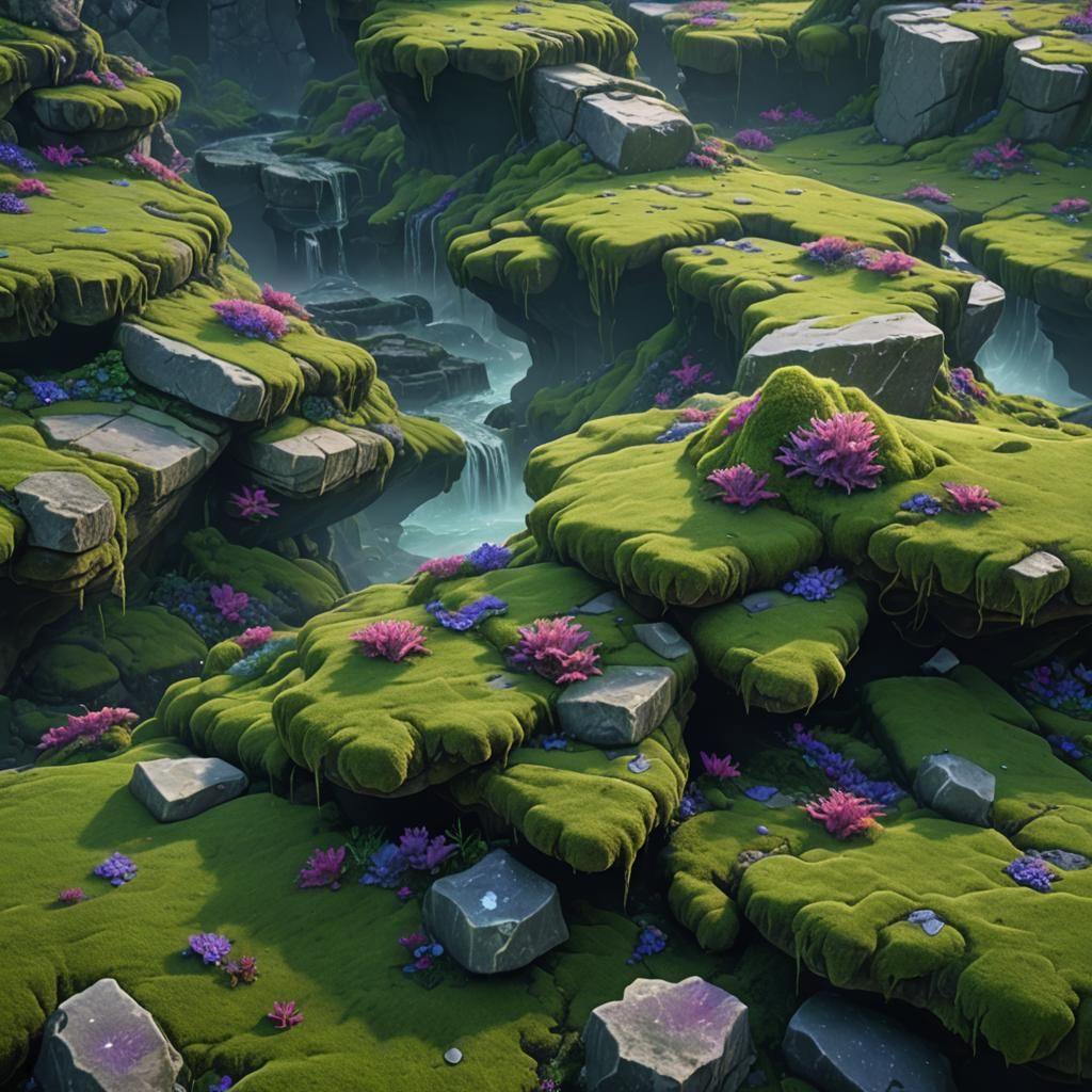 Enchanted Moss: A High-Fantasy Matte Painting