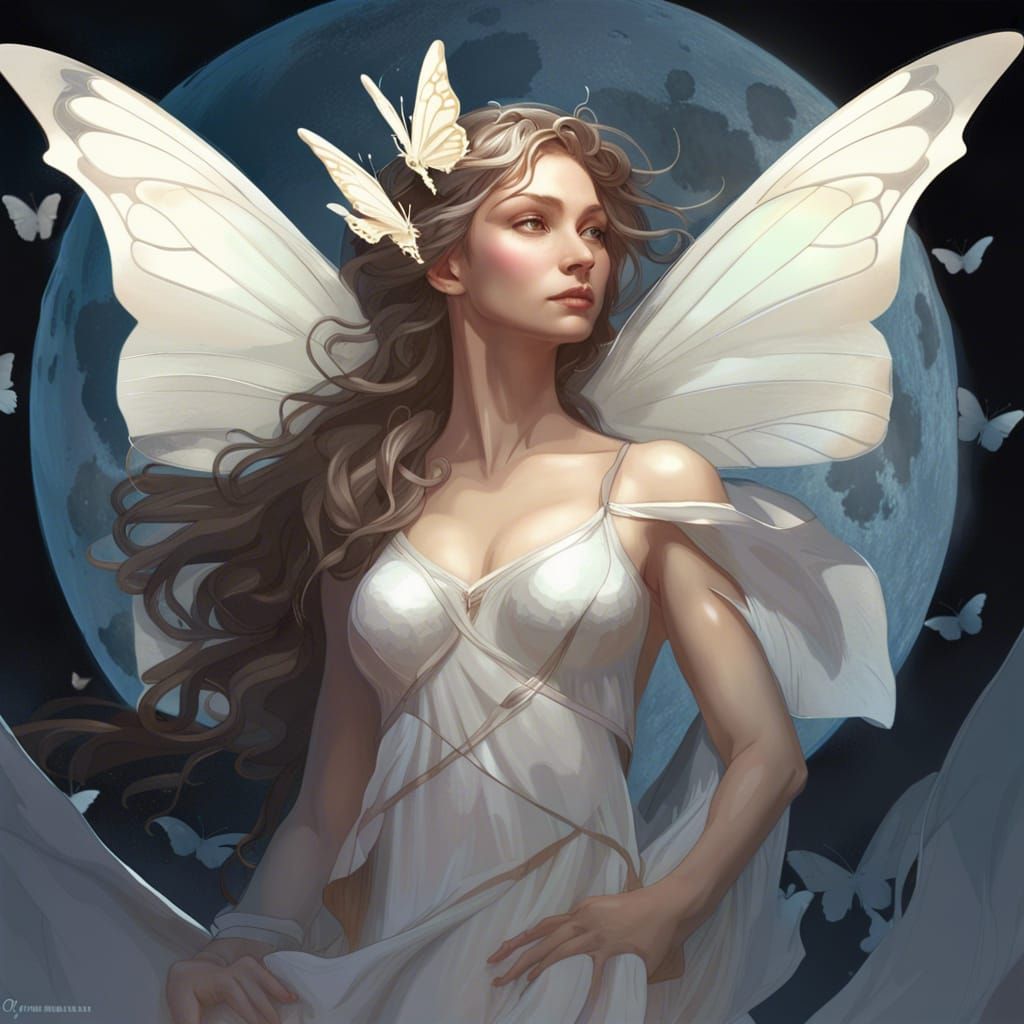 Butterfly Princess Portrait in Hyperdetailed Digital Art