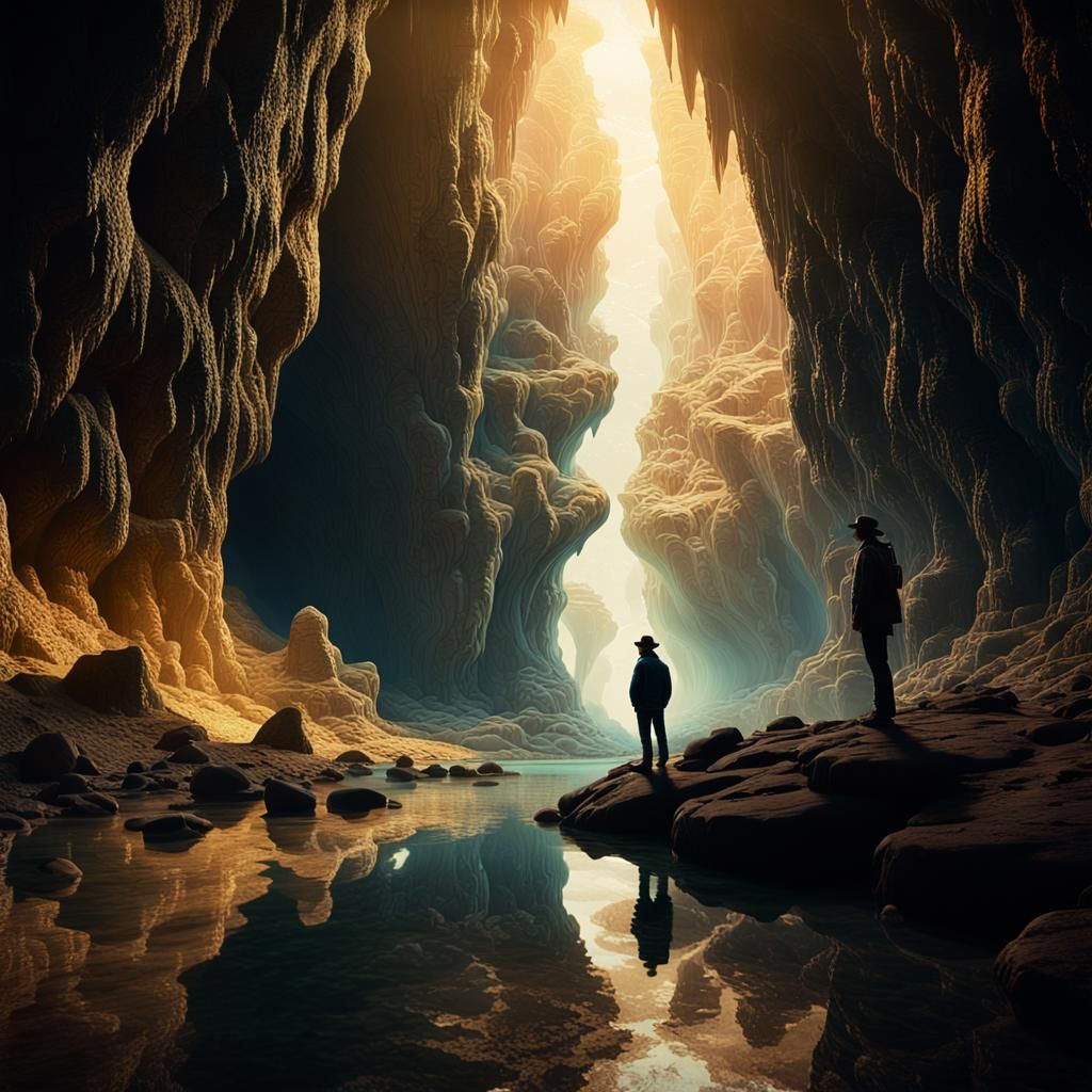 Mystical Underground Realm Unveiled: Crystal Caverns and Ser...