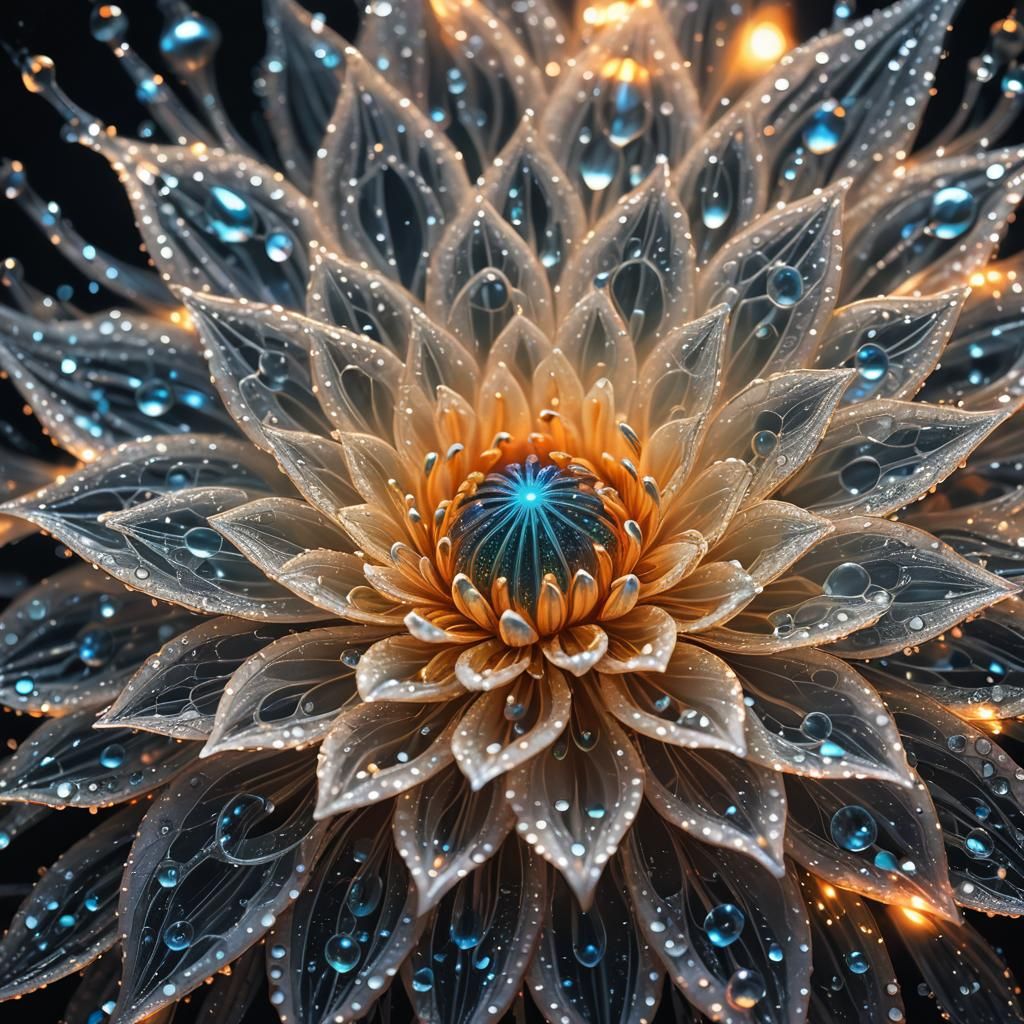 Glowing Flame Flower in Surreal Macro Photography