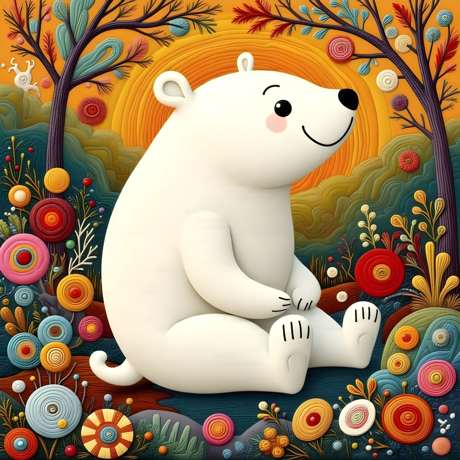 Cozy Quilted Polar Bear