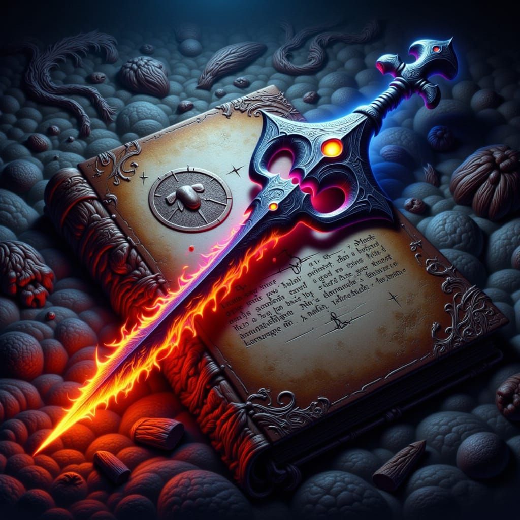 Demonic Dwarven Spear on Elven Grimoire