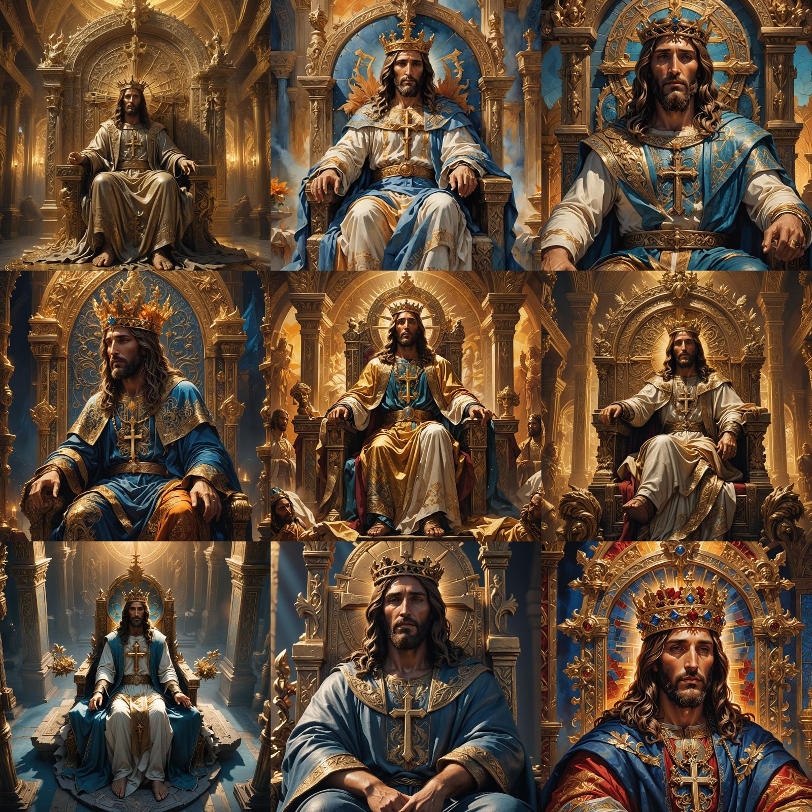 Jesus Christ Ascends the Throne: Detailed Fantasy Art