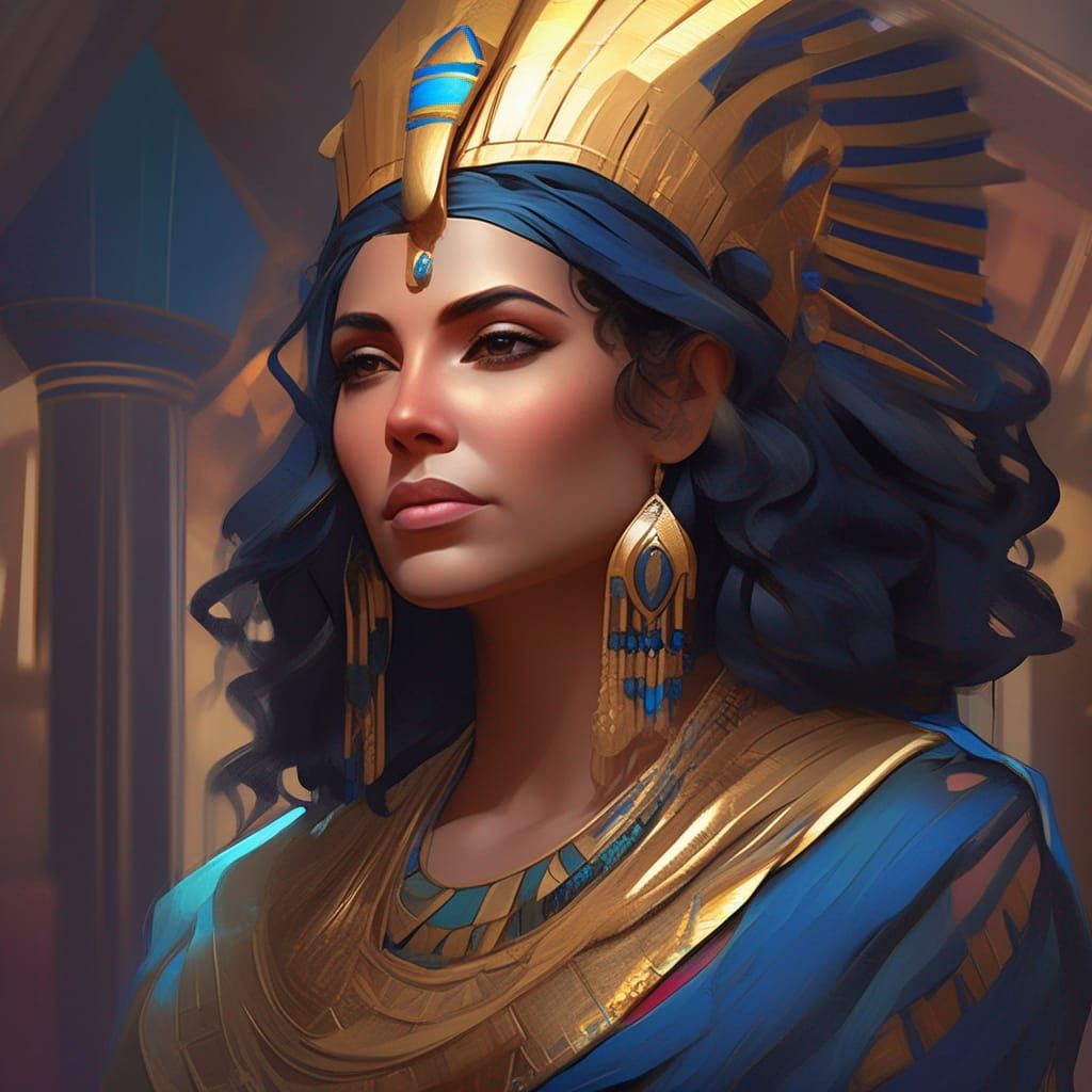 Cleopatra Portrait in Art Nouveau Style