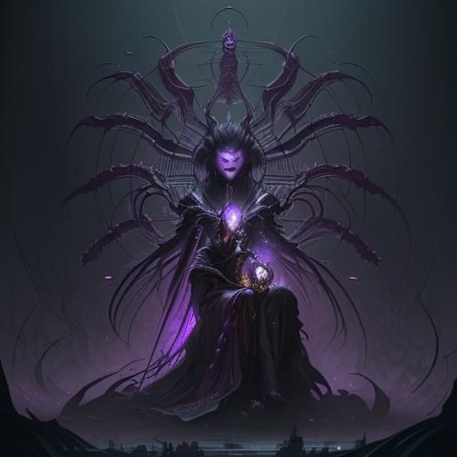 Jorōgumo in Dark Fantasy Style