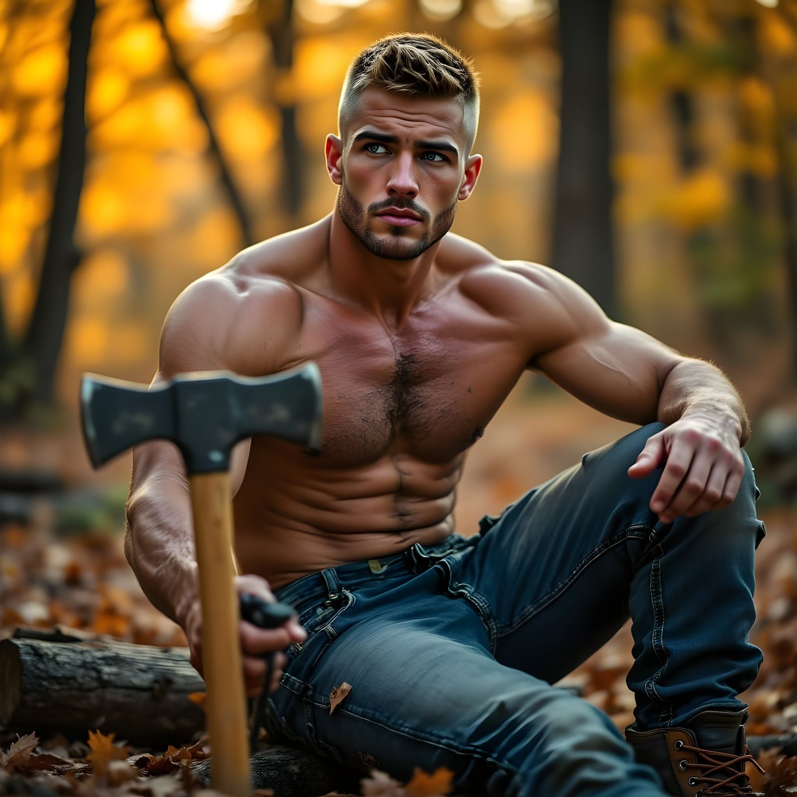 Rugged Outdoor Enthusiast Caught in Warm Natural Light