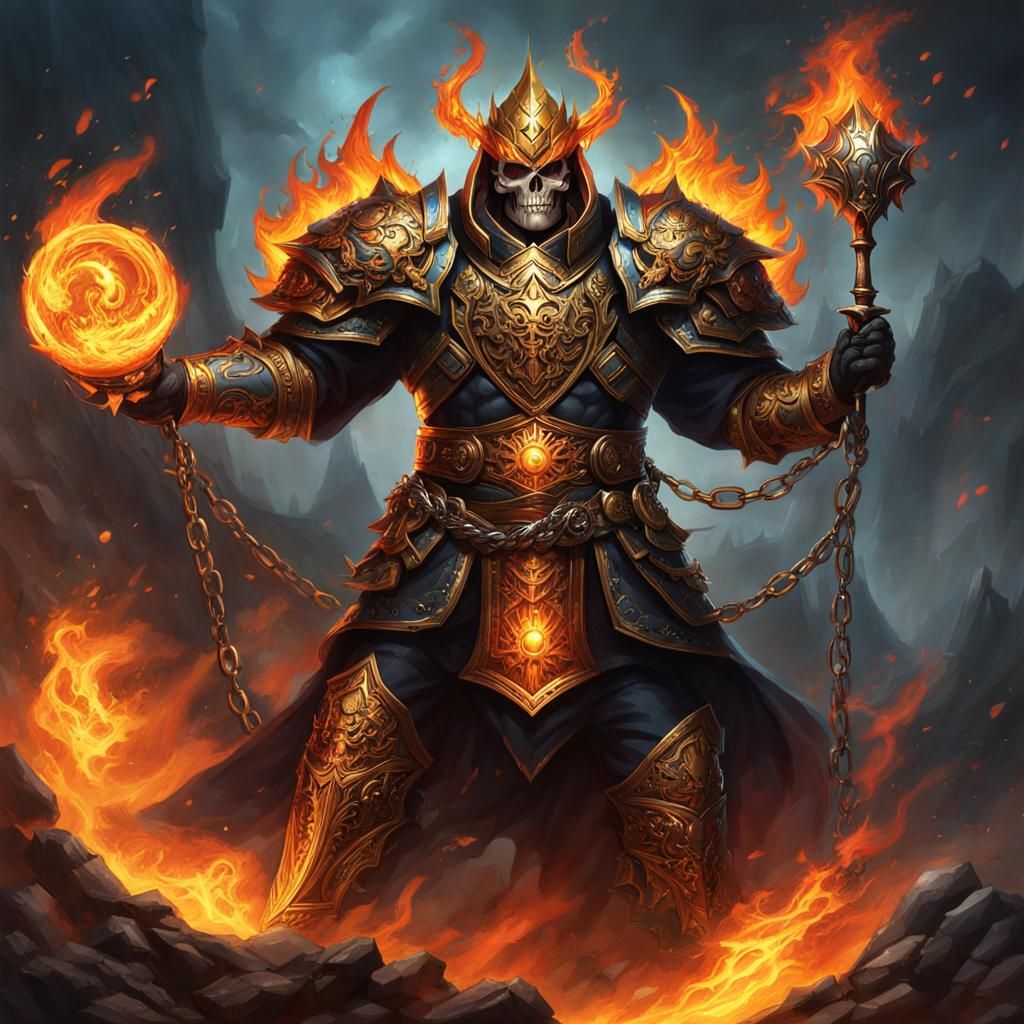 Two-Headed Elemental Villain Ready to Strike