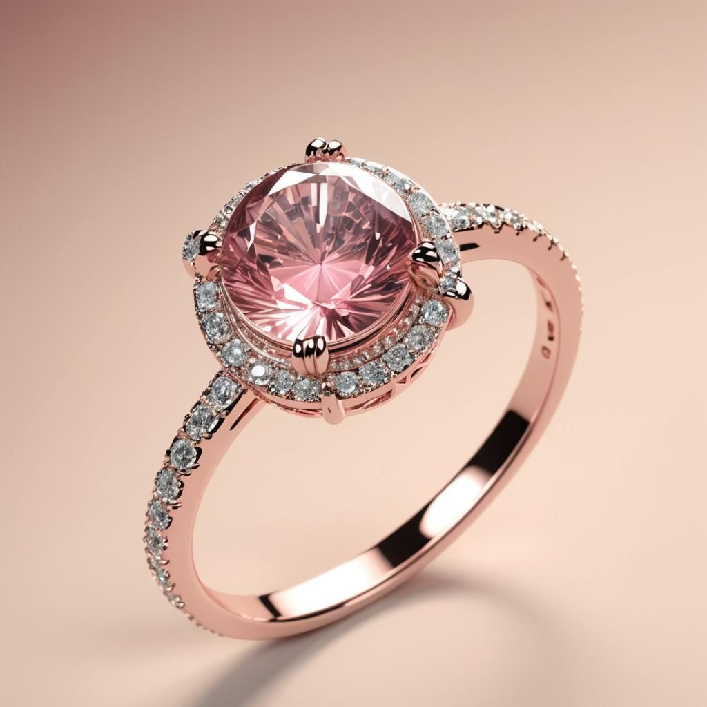 Pink Moon Ring with Ray Traced Lights in 8K