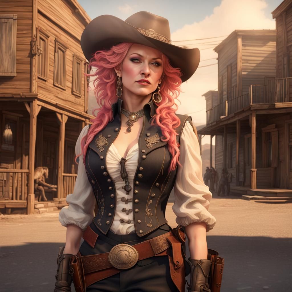 Cyndi Lauper as Wild West Gunfighter
