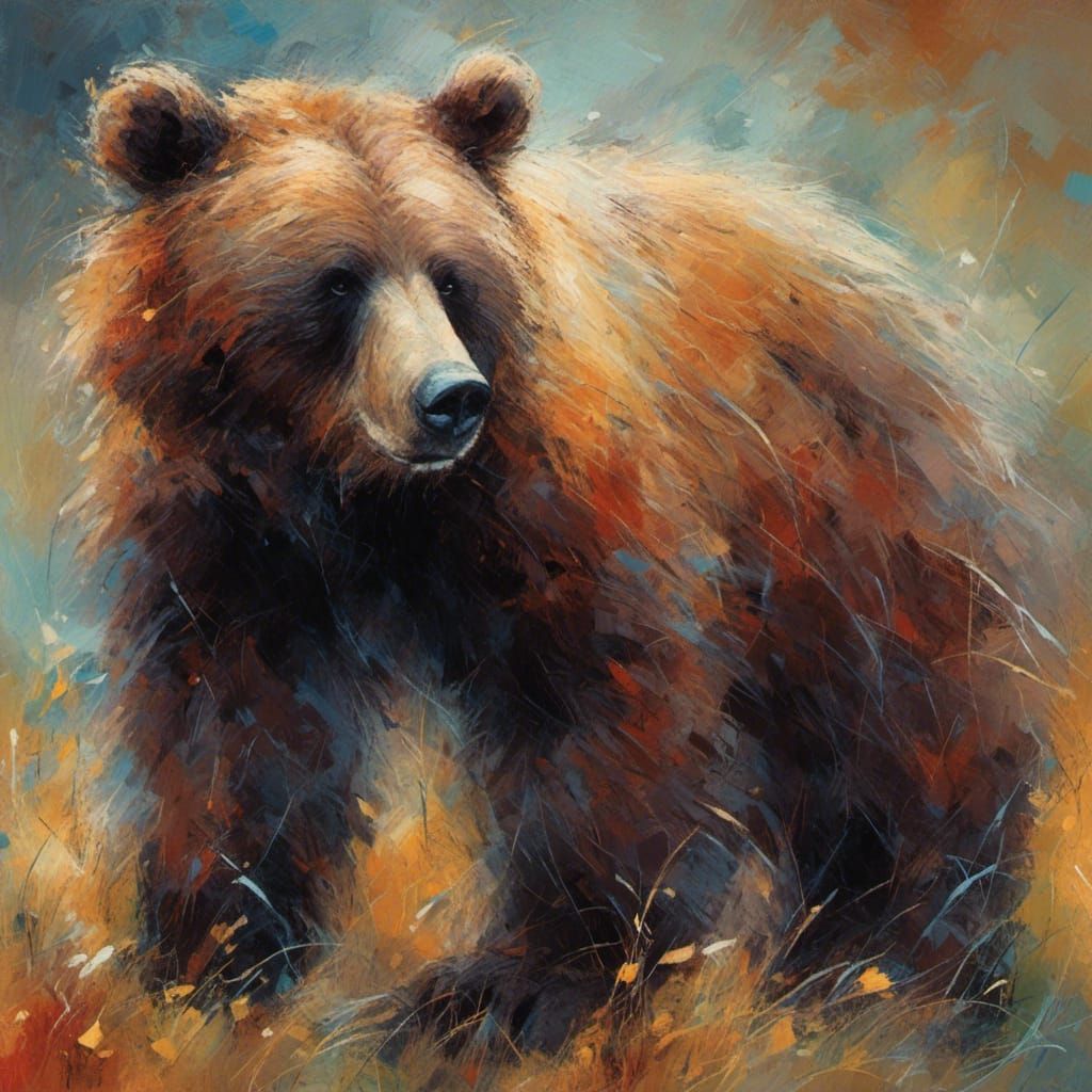 Furry Bear Portrait