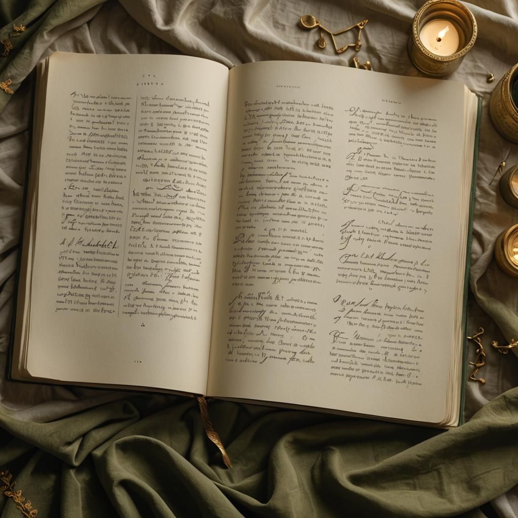 Mystical Journal on Velvet Blanket, Digital Art