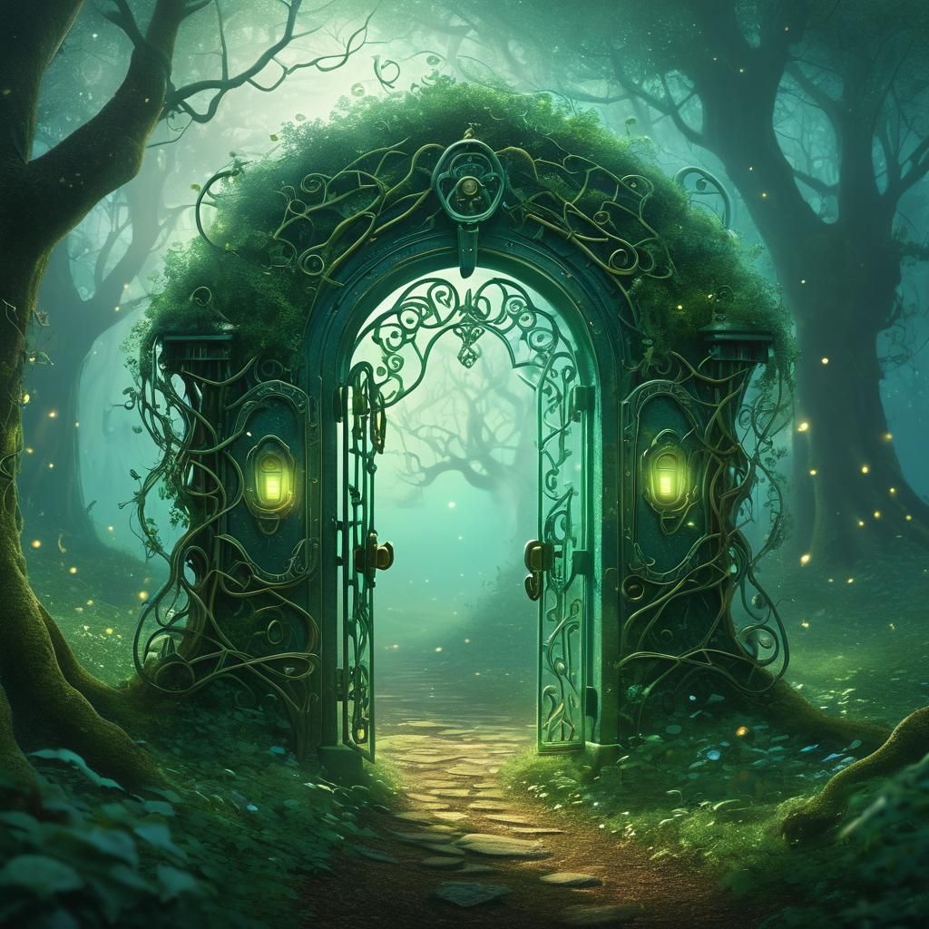Mystical Forest Glade Unveiled in Fantasy Art