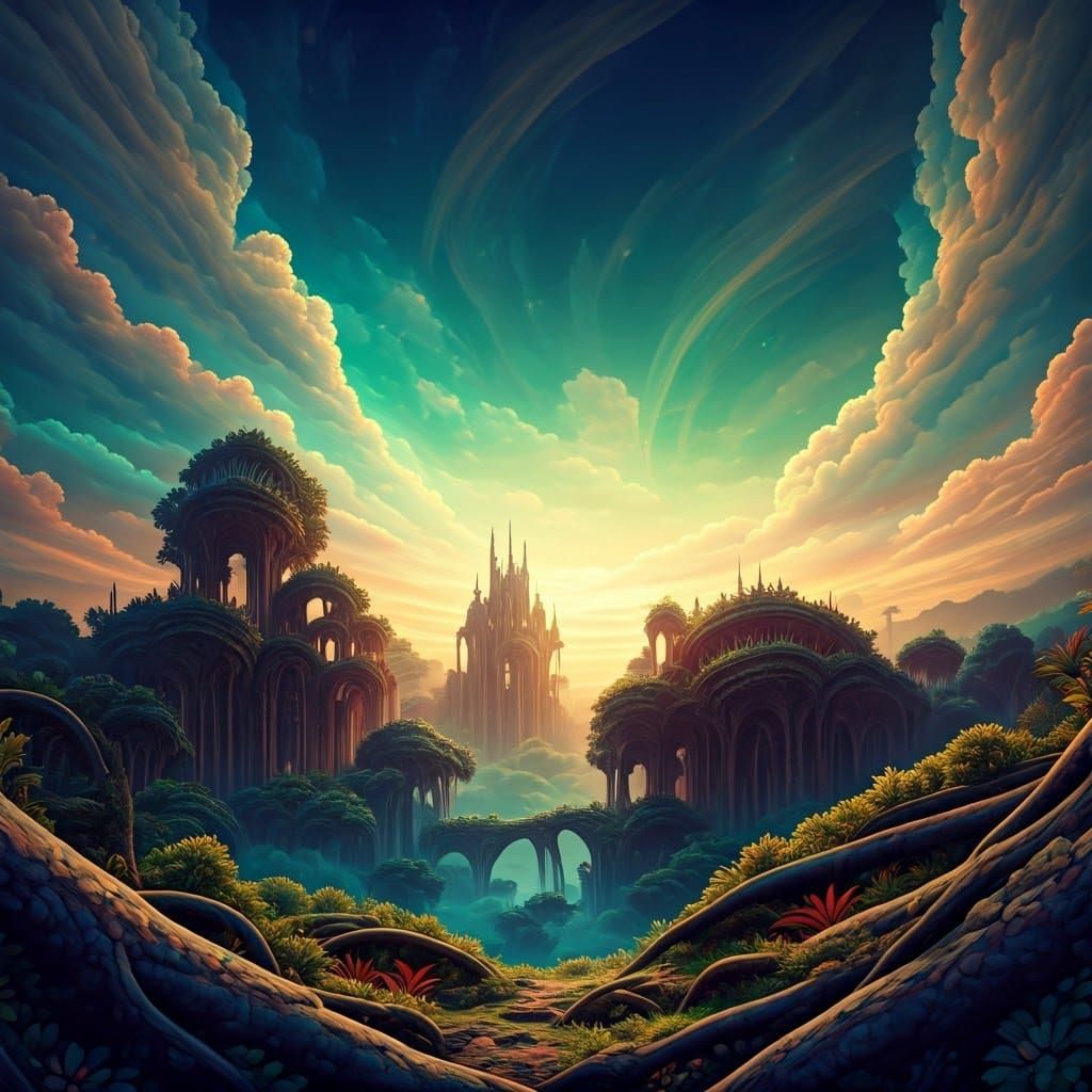 Ethereal Landscape of a Mystical Realm in 8K