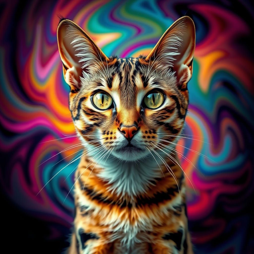 Hyper-Maximalist Portrait of a Feline Form
