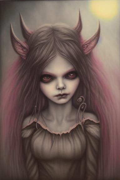 Enchanting Dreamscape: Hyperdetailed Face in Burtonesque Sty...