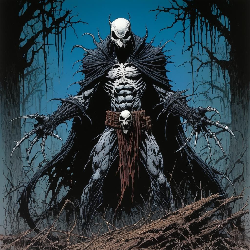 Grimdark Comic Book Illustration in McFarlane Style