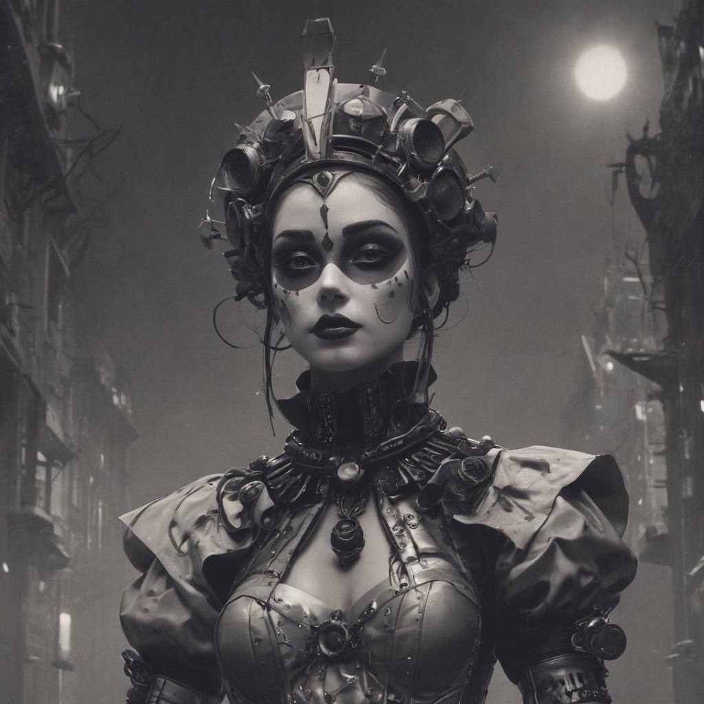 Futuristic Harlequin Venus in Epic Concept Art