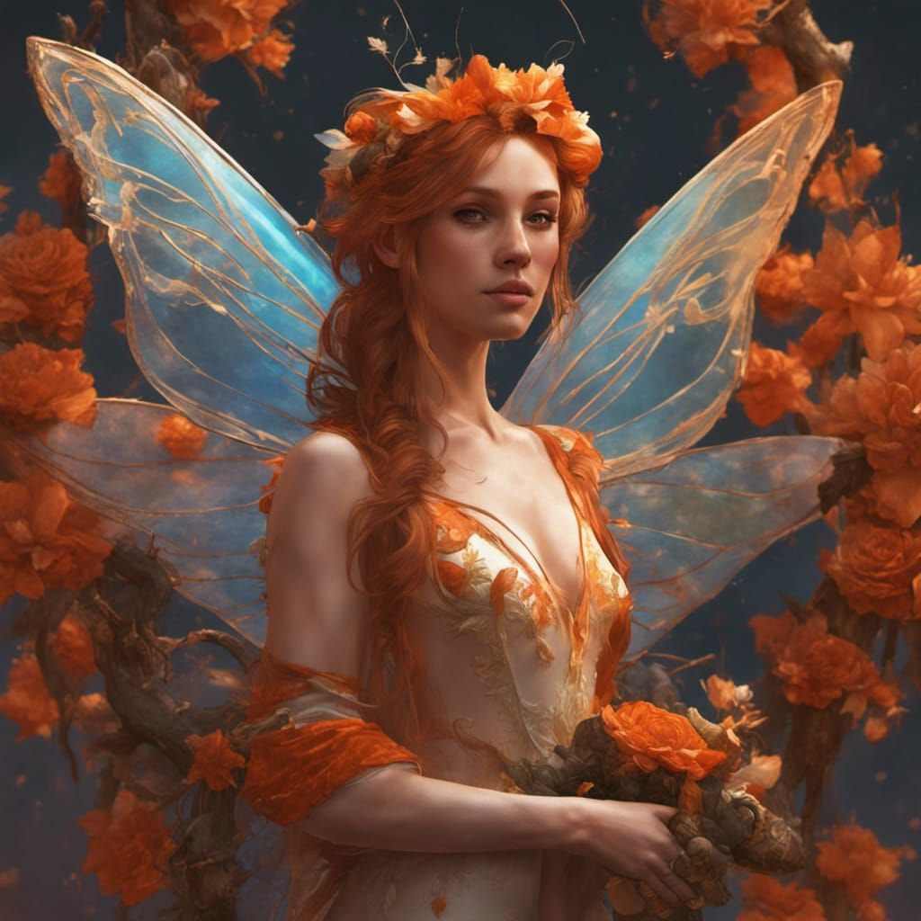 Fairy and Groom: Hyperdetailed Concept Art