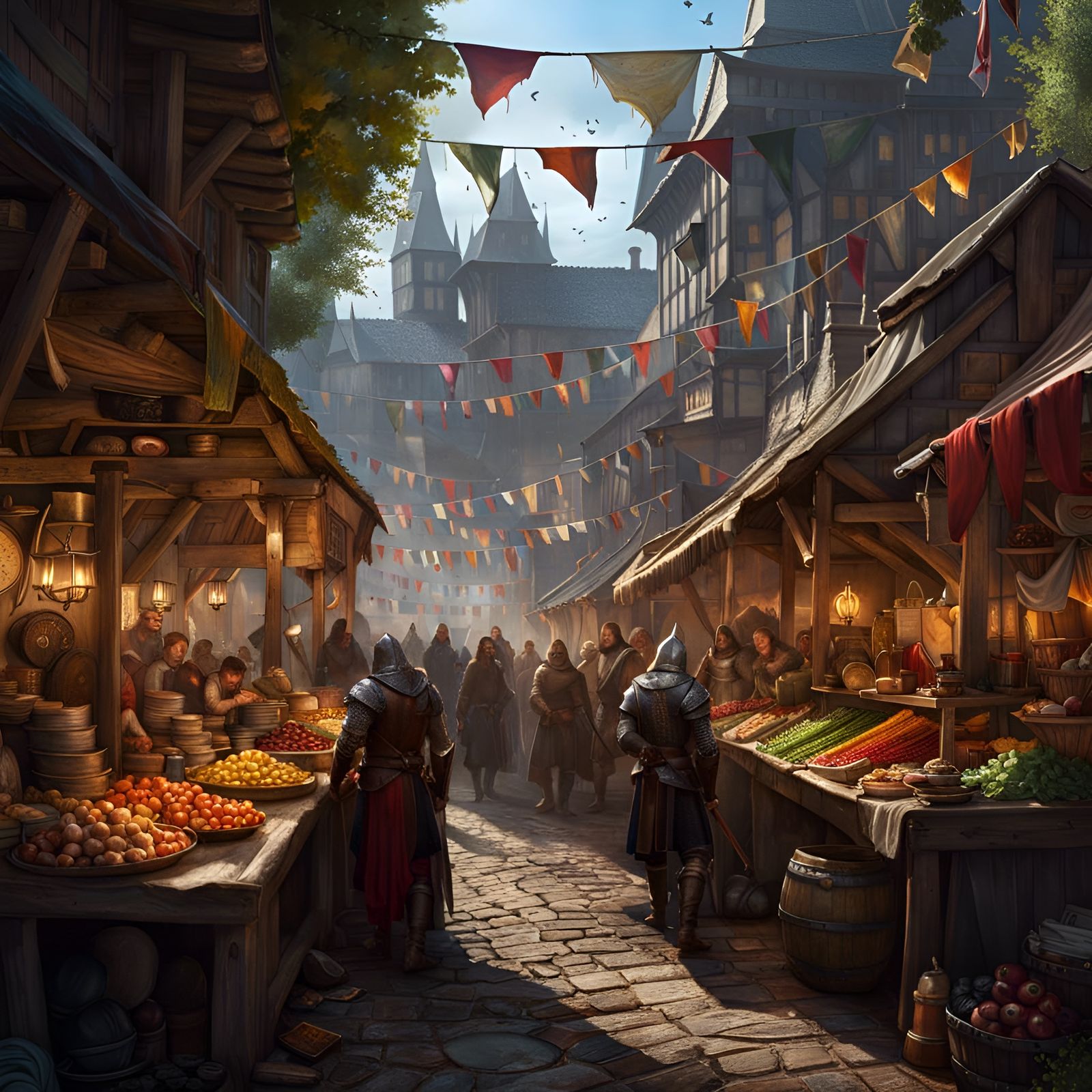 Colorful Medieval Market