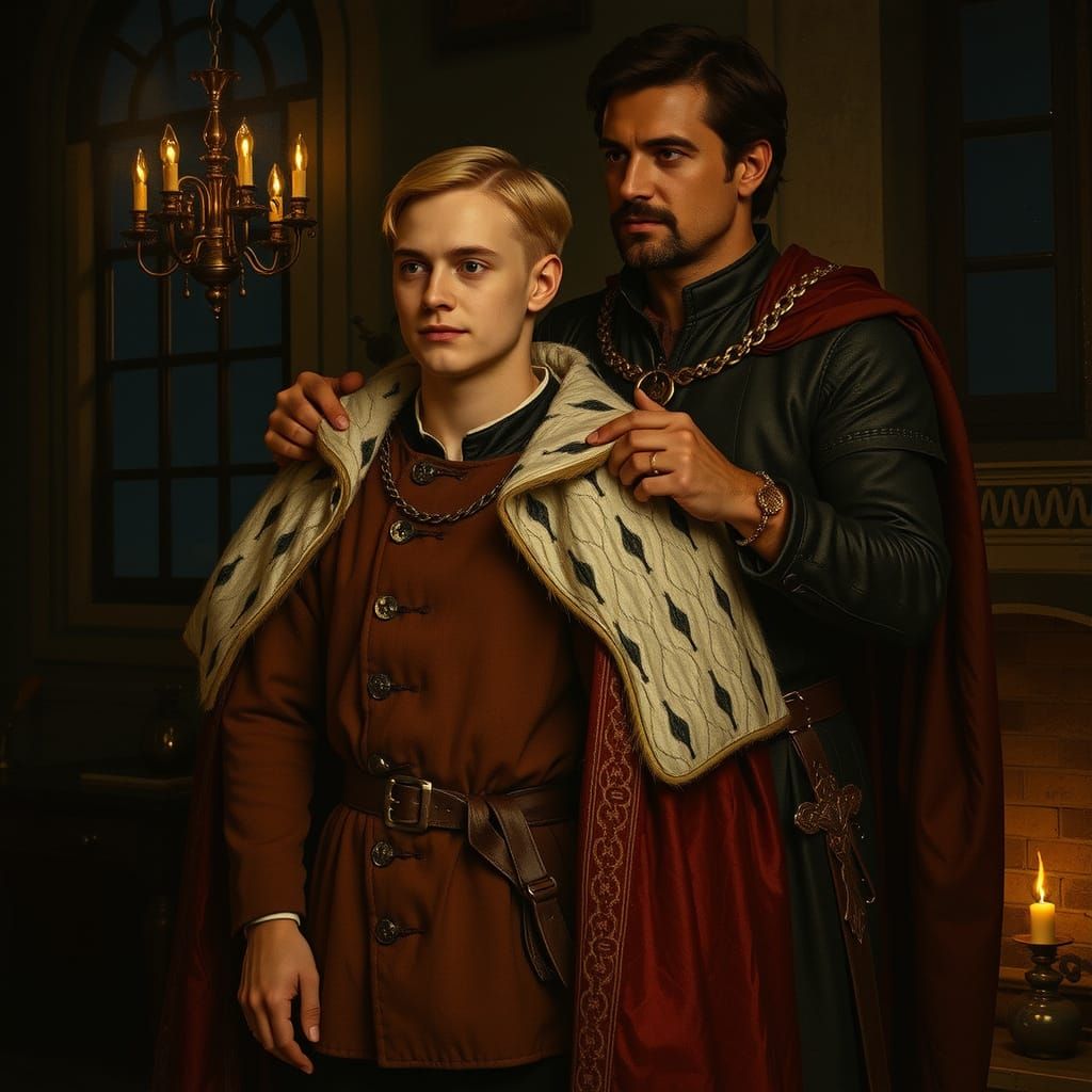 14th Century Medieval Knights in Castle Room