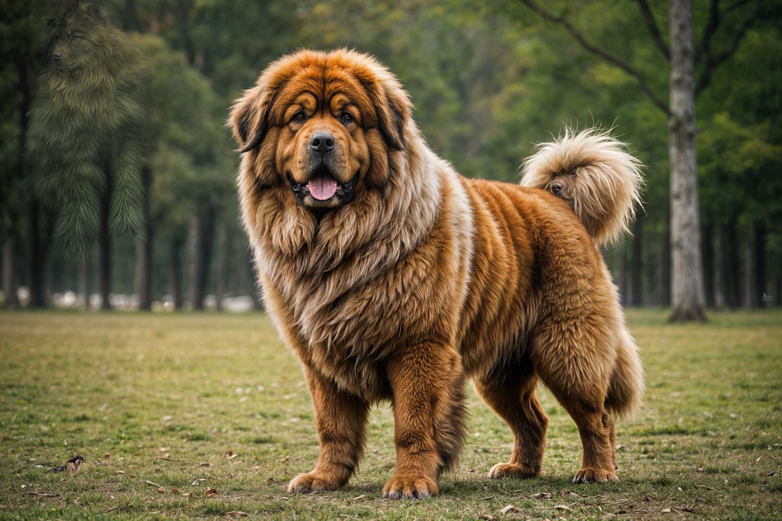 Majestic Tibetan Mastiff Dog Portrait