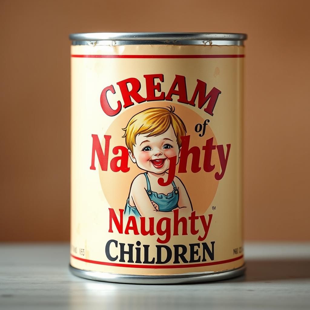Retro Soup Can: Cream of Naughty Children