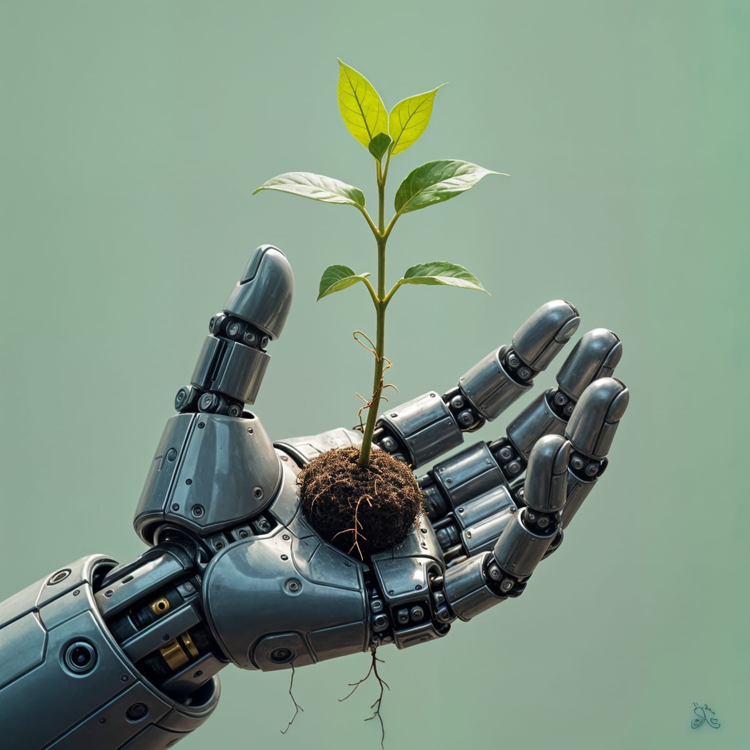 Robotic Hand Nurtures Delicate Sprout