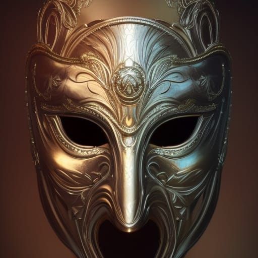 Intricate Masquerade Mask in Dark Fantasy Style