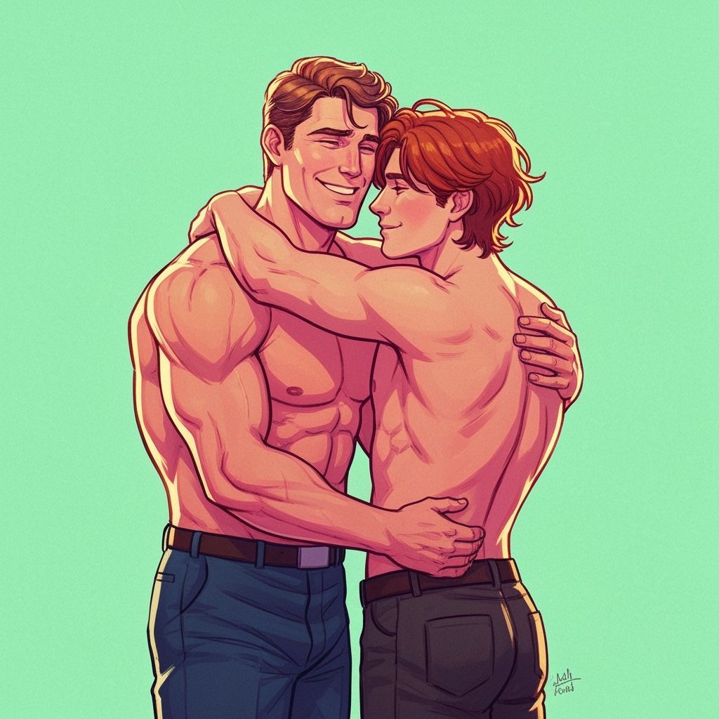 Warm Embrace: Muscular Clark Kent and Jimmy Olsen