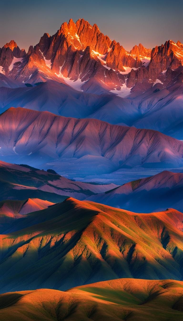 Mountains at Sunset: A Breathtaking Vista