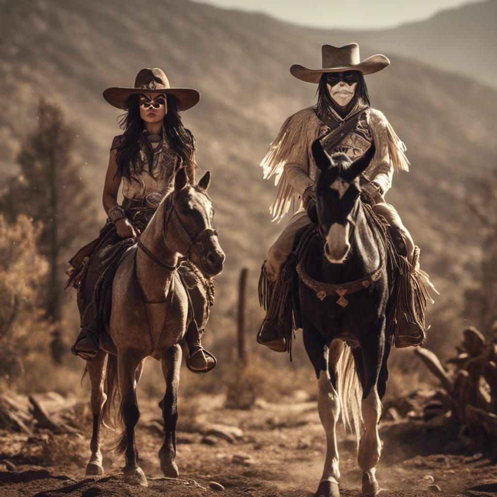 Green Hornet and Kato as Lone Ranger and Tonto