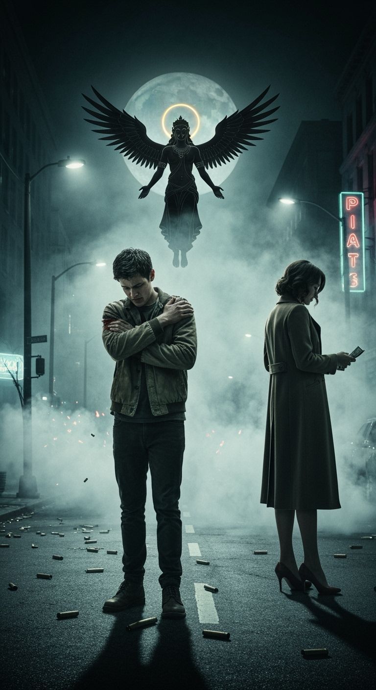 Man Saved by Deity Amidst Urban Chaos