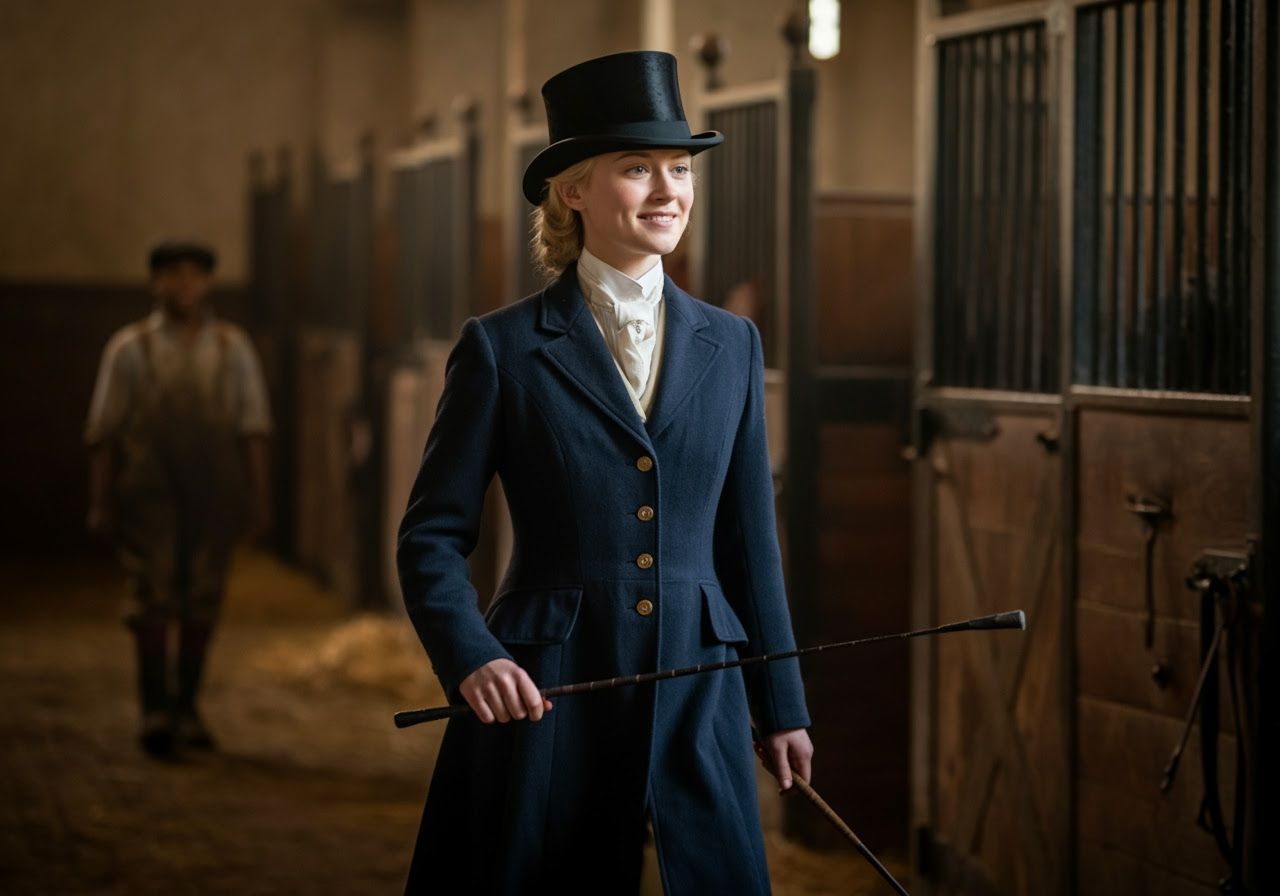 Ethereal Countess in Rustic English Stable, Sargent Style