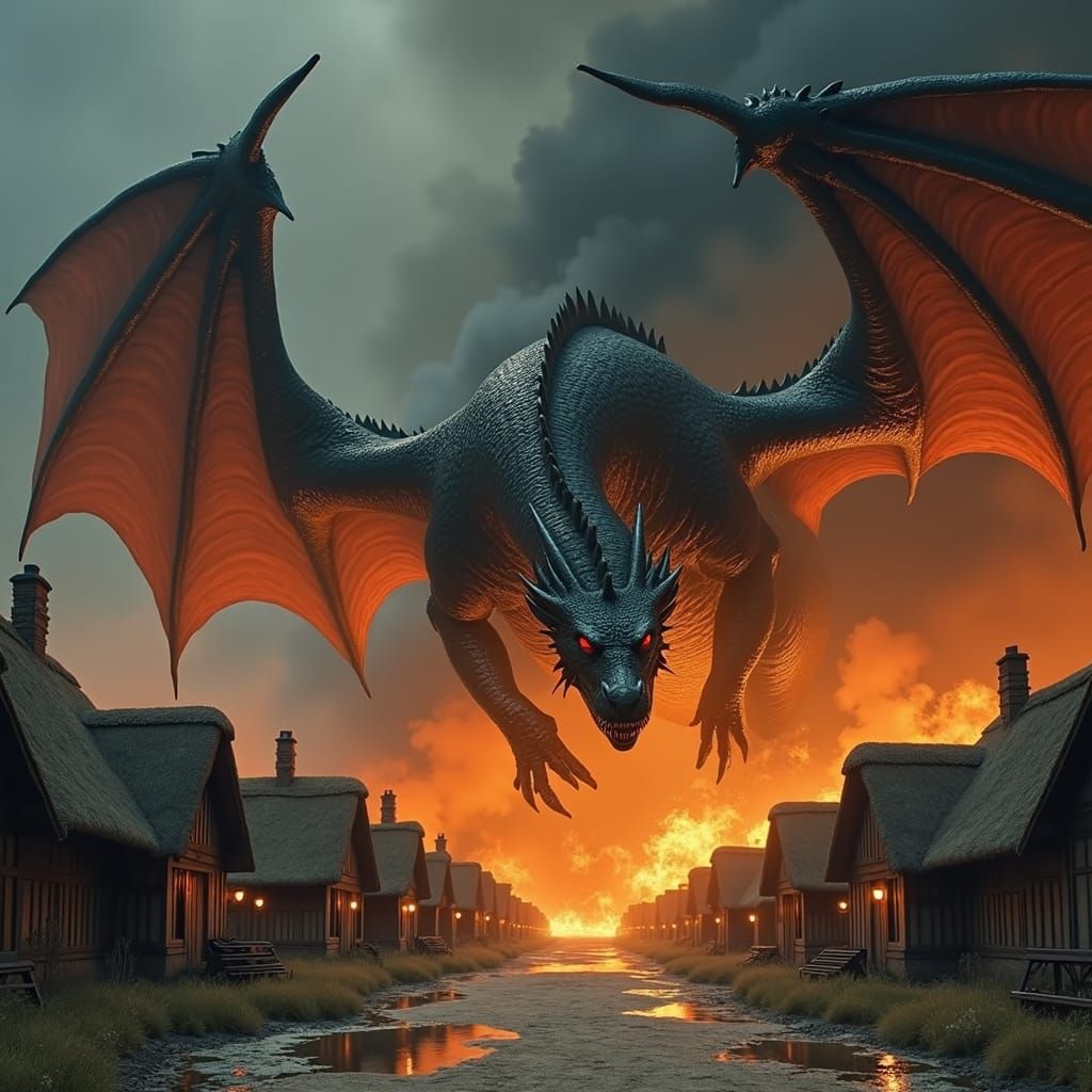 Two-Headed Dragon's Fiery Rampage