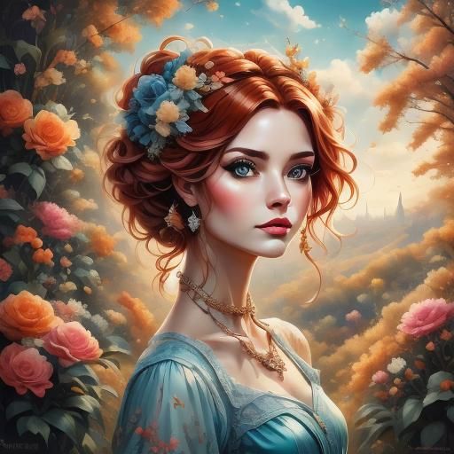 Gothic Beauty: A Surreal Portrait of Pulchritude