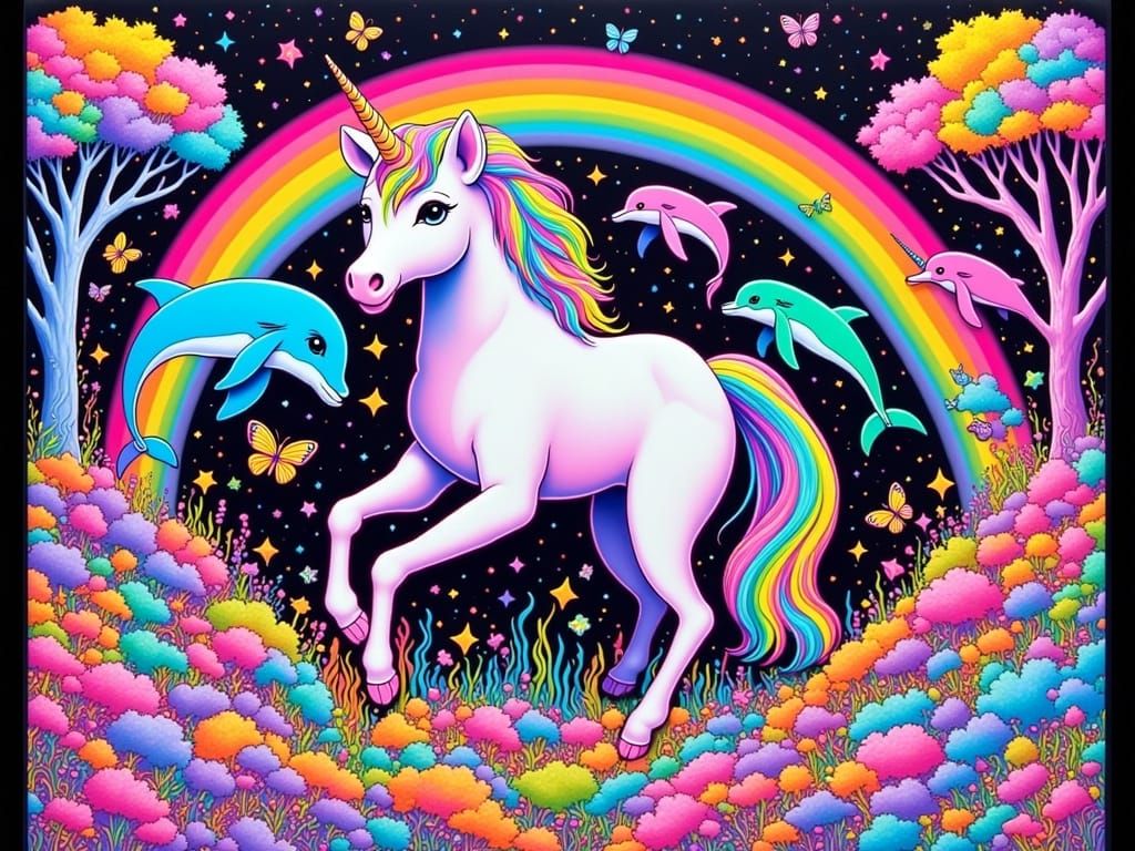 Vibrant 1980s Lisa Frank Sticker Collage Notebook