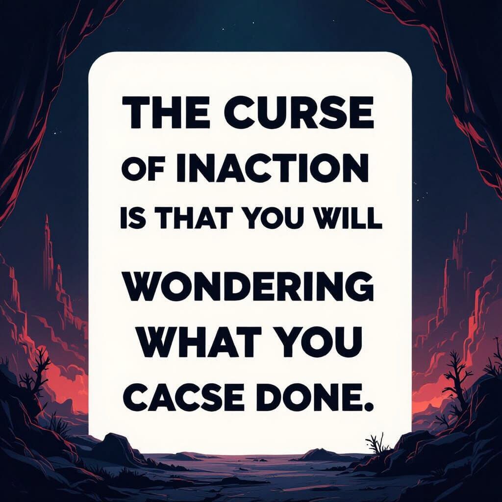 Minimalist iPhone Wallpaper: The Curse of Inaction