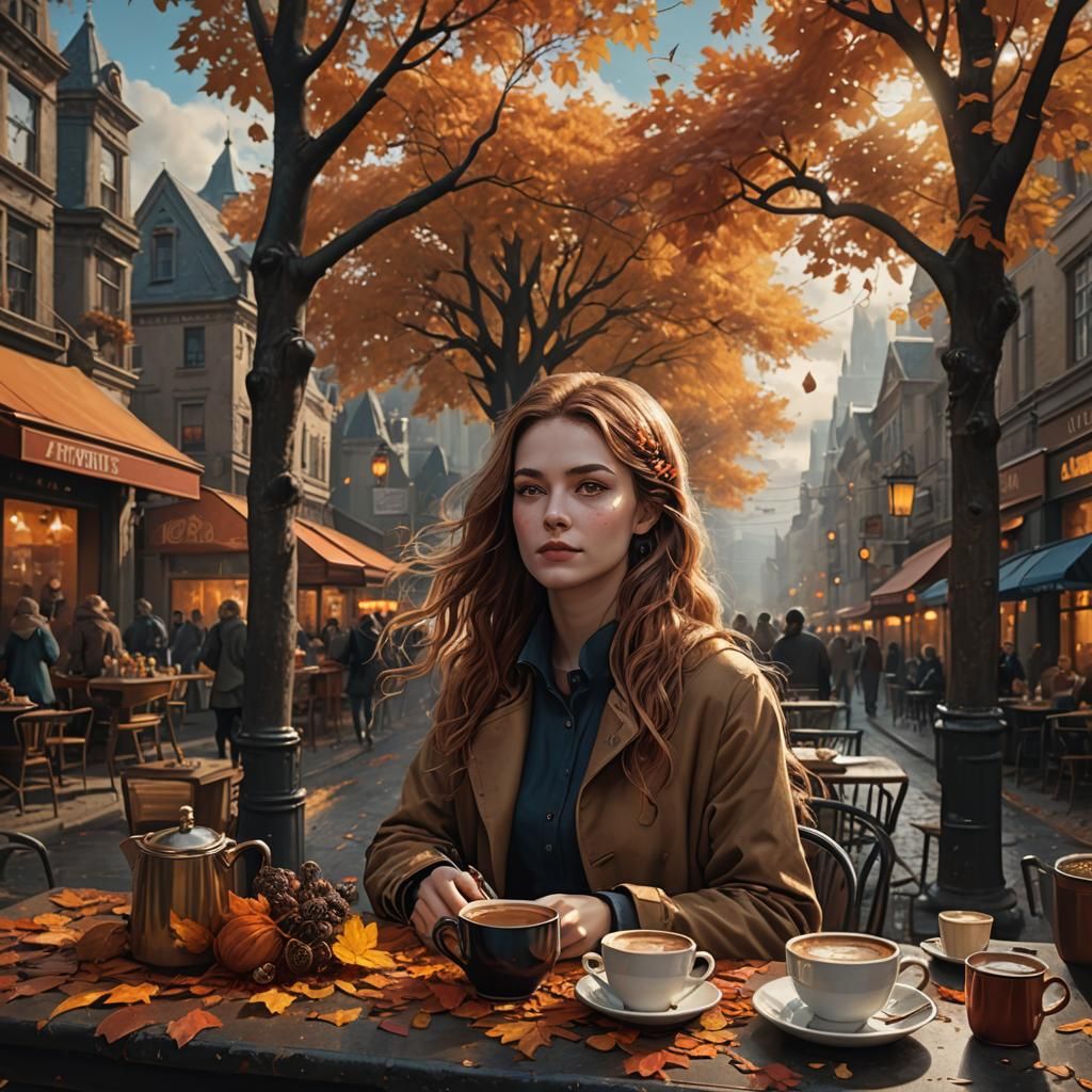 Autumn Portrait: Fantastical Matte Painting in Deep Color