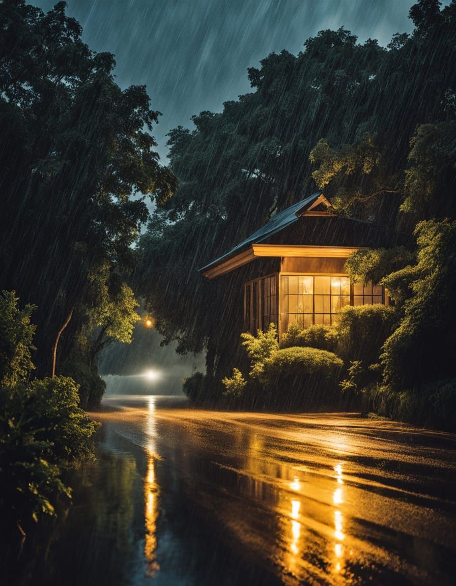 summer rain, warm weather, sudden shower