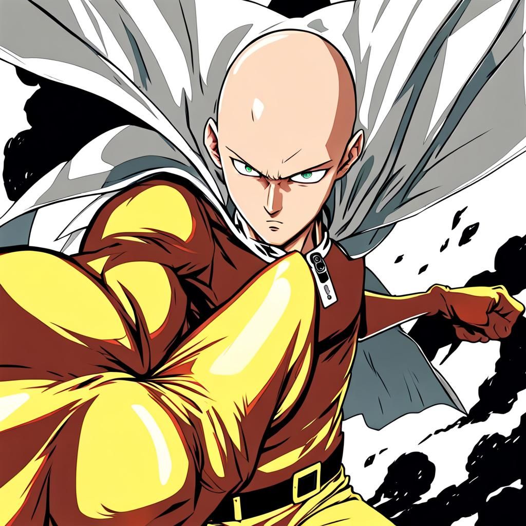 One Punch Man Anime Style Illustration