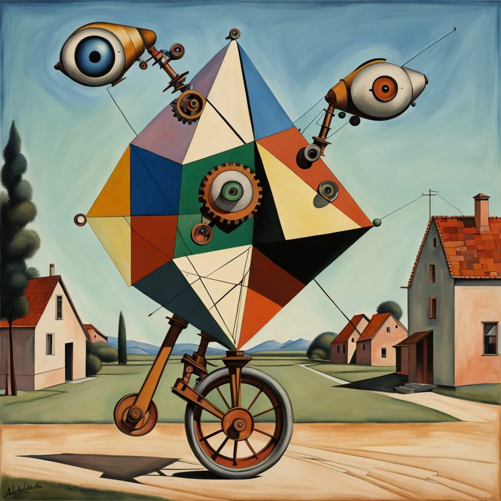 Impossible Robot Travel Wheel as Abstract Surrealism