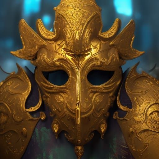 Detailed Venetian Mask in Fantasy Concept Art