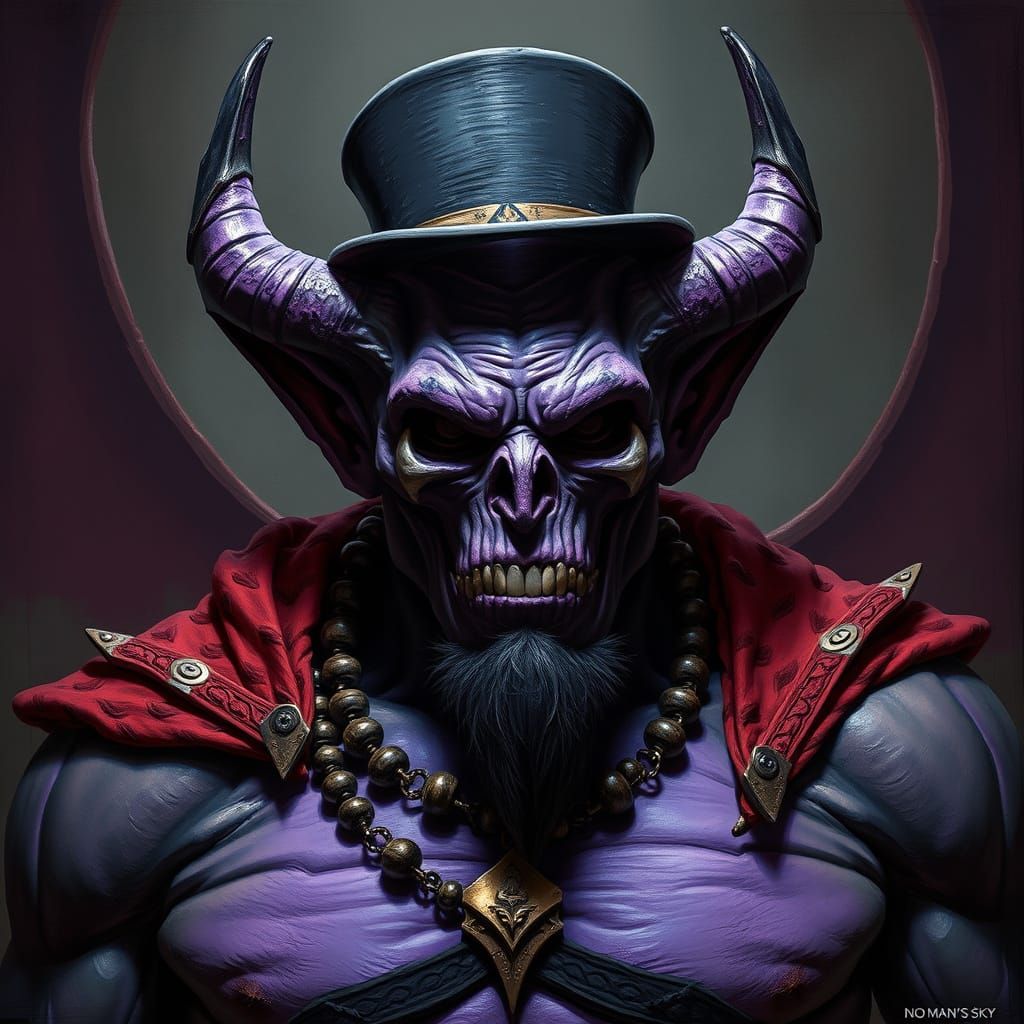 Purple Goblin King in Renaissance Style